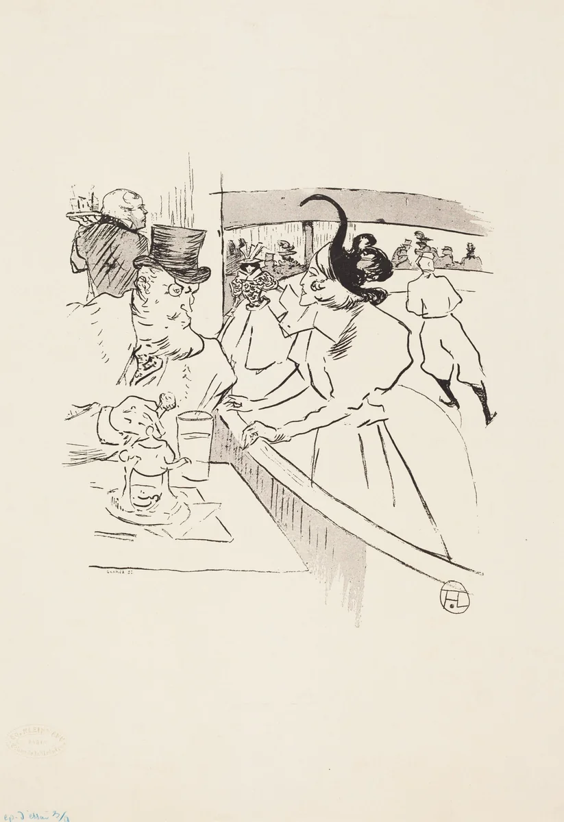 In the Skating Professional Beauty by Henri de Toulouse-Lautrec, print, 1895