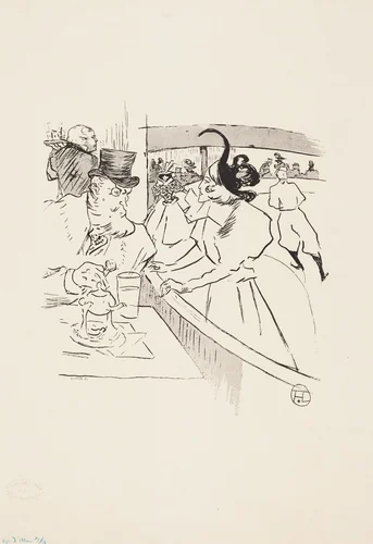 In the Skating Professional Beauty by Henri de Toulouse-Lautrec, print, 1895