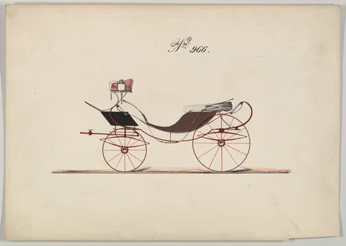 Eight Spring Victoria #966 by Brewster & Co., drawing, 1870