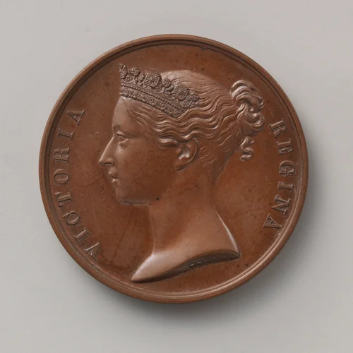 The Burmah Medal (1852–55), granted by the government of India, and now generally known as the Indian Medal by William Wyon, metalwork, 1850-1860