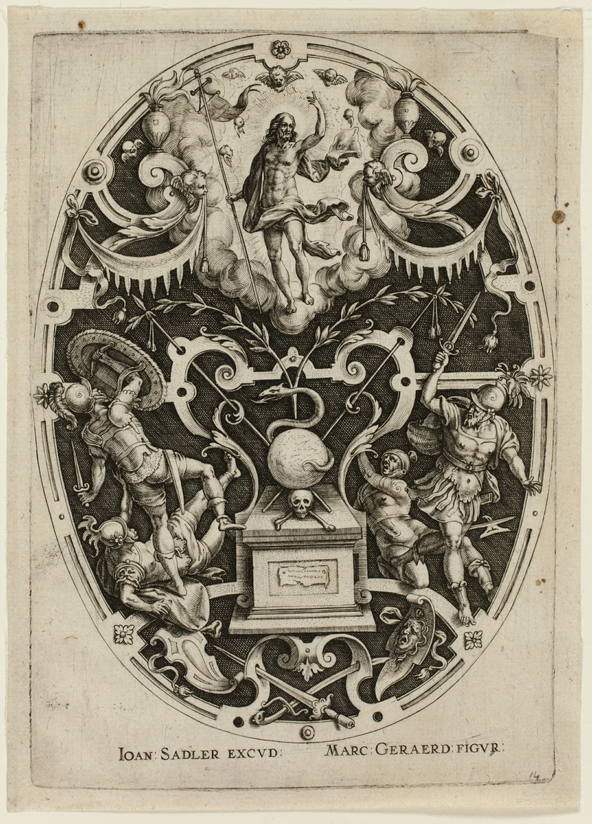Resurrection, from Passion of Christ by Jan Sadeler, print, 1570-1600