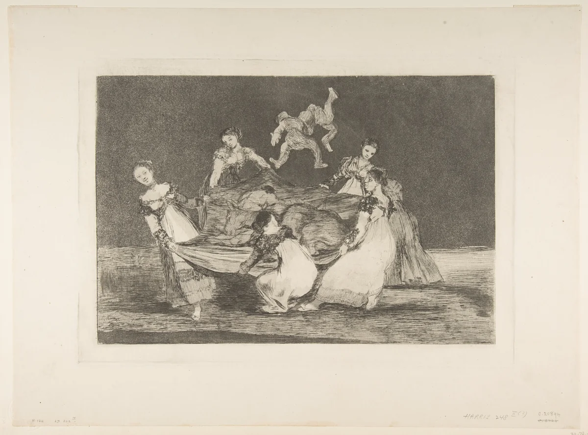 'Feminine Folly' from the 'Disparates' (Follies / Irrationalities) by Goya, print, 1810-1820