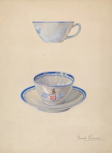 Teacup and Saucer by David Ramage, index of american design, 1939