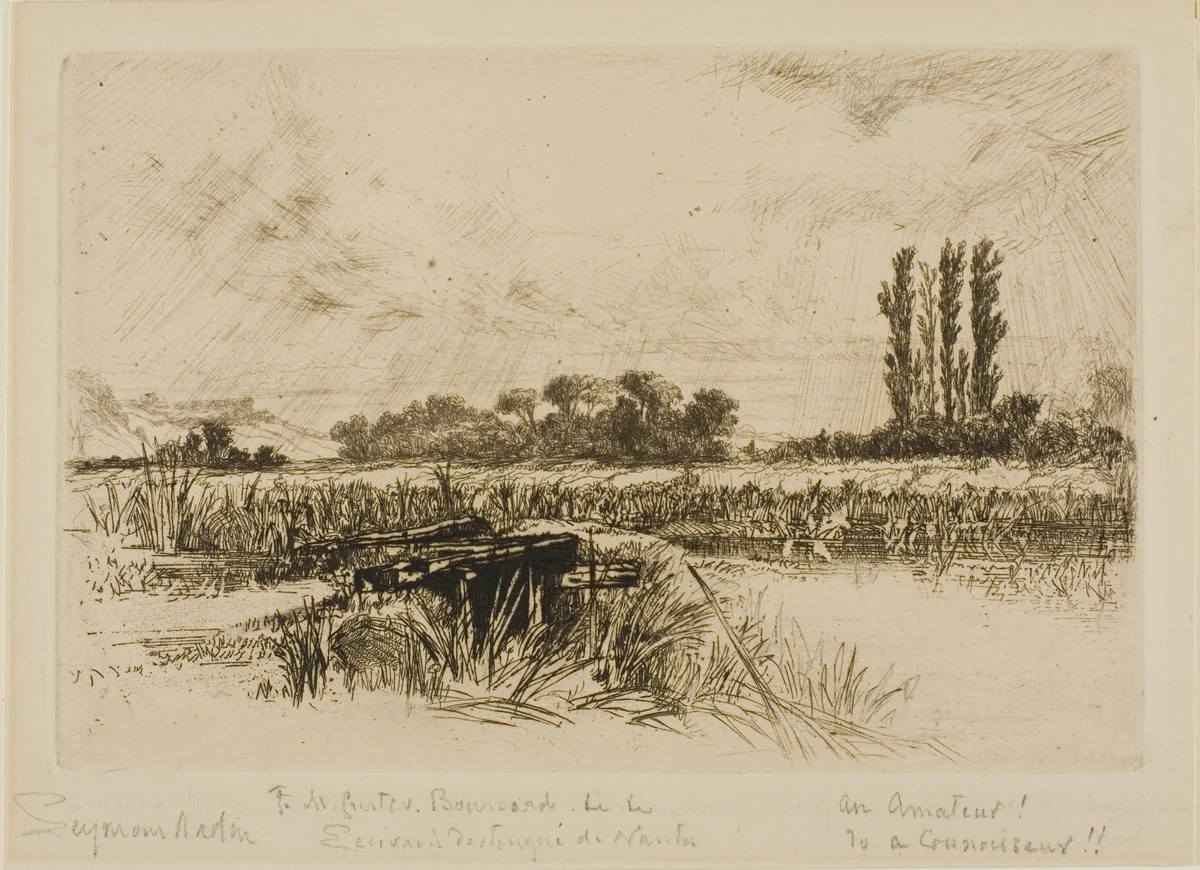 A Water Meadow by Francis Seymour-Haden, print, 1859