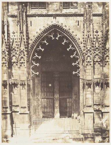 Portail des Marmousets, Saint-Ouen de Rouen by Edmond Bacot, photograph, 1852-1854