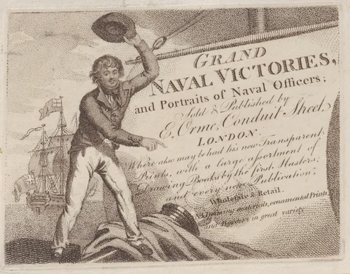 Trade Card for E. Orme, Printseller and Publisher by anonymous, print, 1800-1835