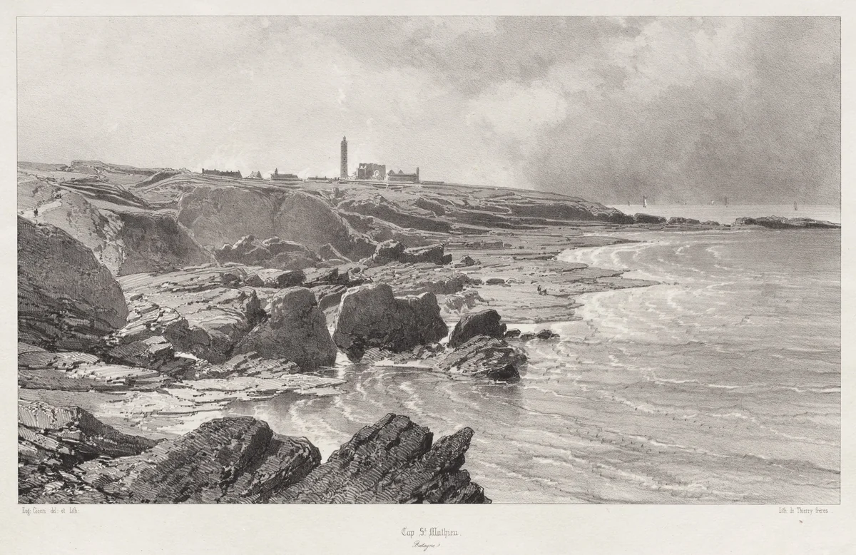 Cap St. Mathieu by Eugène Cicéri, print, 1846
