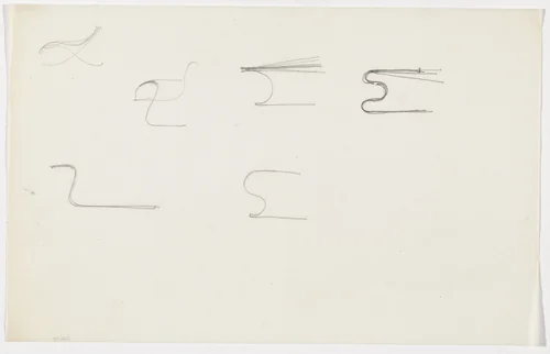 Chair with Arms (Elevation sketches) by Ludwig Mies van der Rohe, mies van der rohe archive, 1926