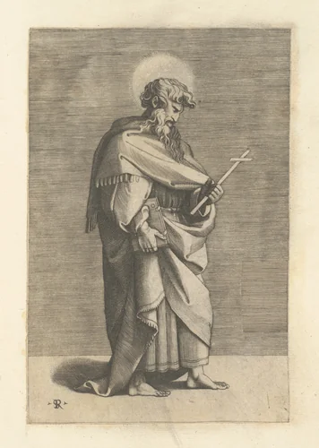 Saint Philip by Marco Dente, print, 1657