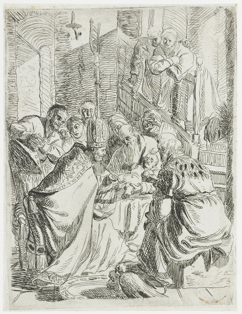 The circumcision by Rembrandt van Rijn, print, 1625