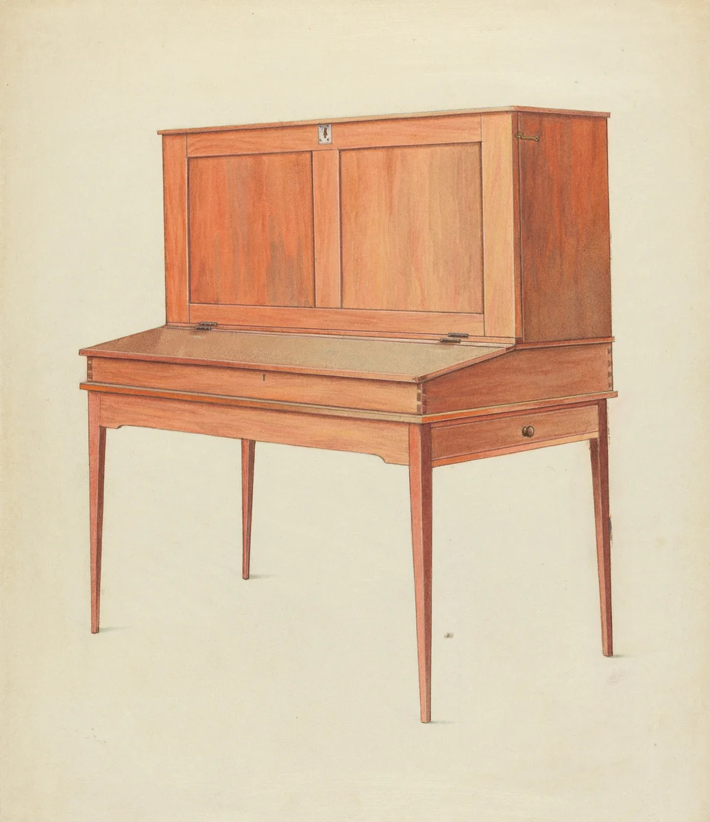 Shaker Desk by Alfred H. Smith, index of american design, 1953