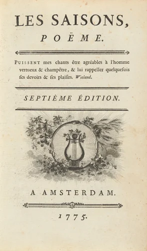 Les Saisons: poëme by Jean-François de Saint-Lambert, volume, 1775