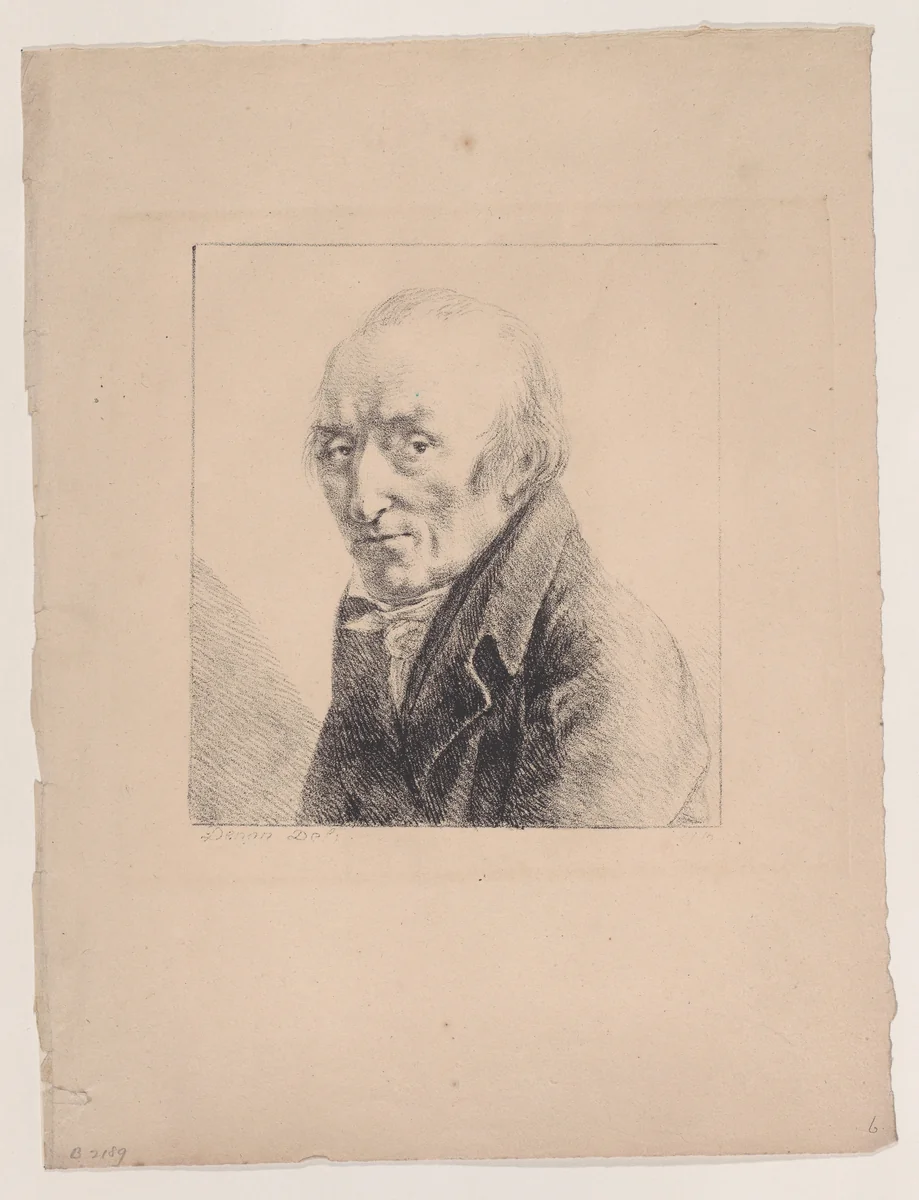 Portrait of the Comte de Lacépède by Dominique Vivant Denon, print, 1747-1825
