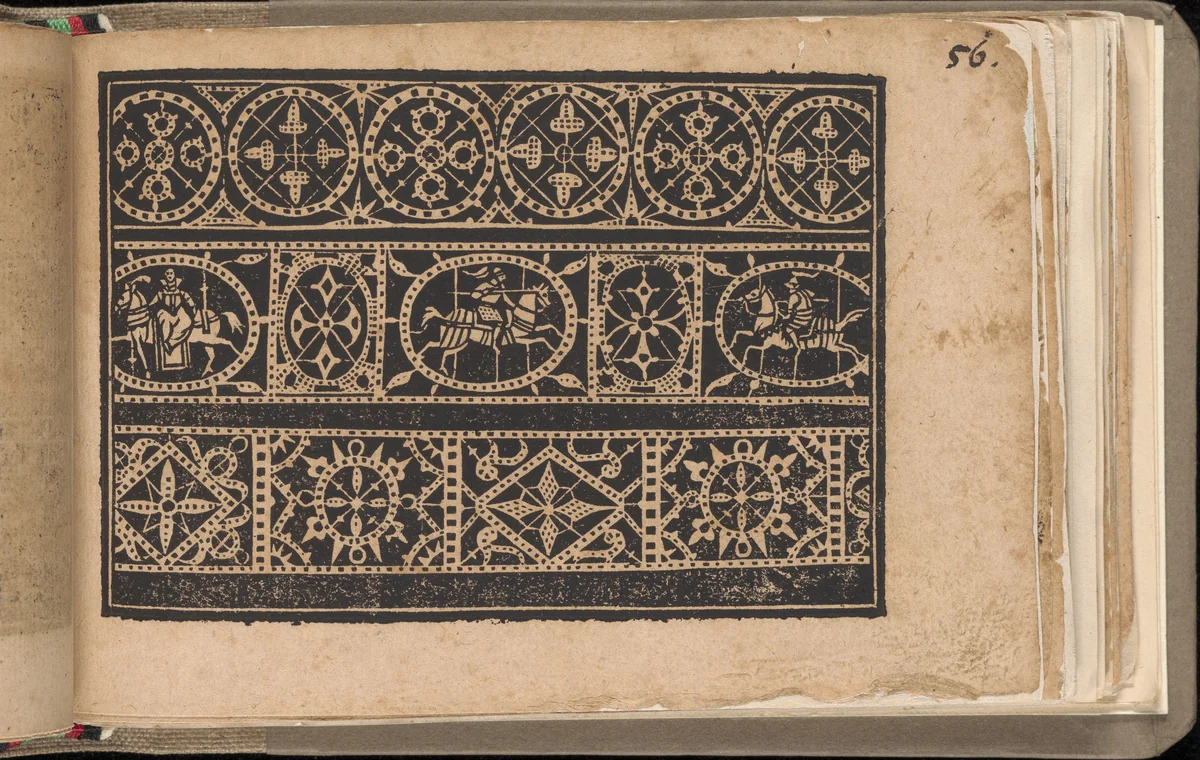 Schön newes Modelbuch (Page 56r) by Sigismundus Latomus, book, 1608