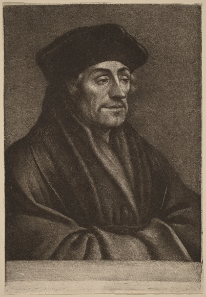 Erasmus by Wallerant Vaillant
Hans Holbein the Younger, print, 1623-1677