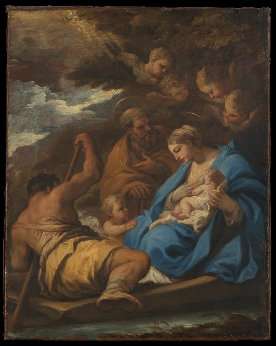 The Flight into Egypt by Luca Giordano, painting, 1701