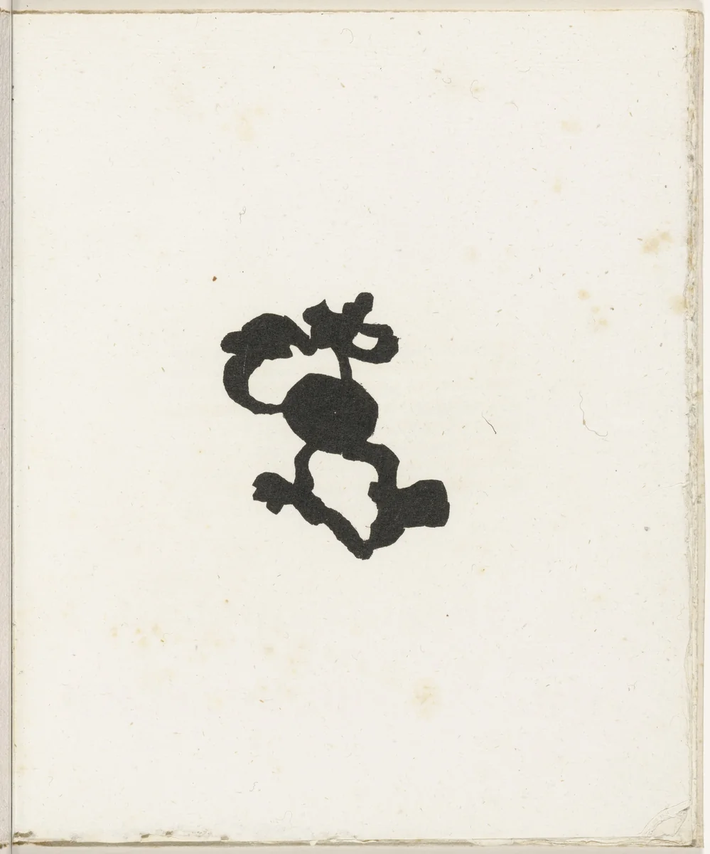 Plate (folio 12) from Cinéma calendrier du coeur abstrait, maisons (Cinema Calendar of the Abstract Heart, Houses) by Jean Arp, illustrated book, 1920