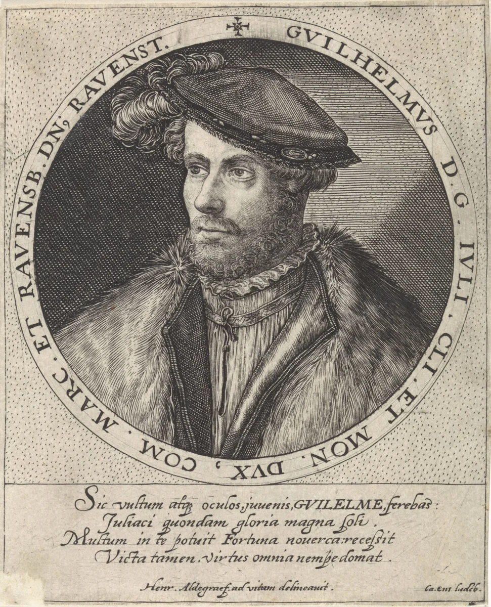Portret van Willem V by Crispijn van de Passe, print, 1574-1637