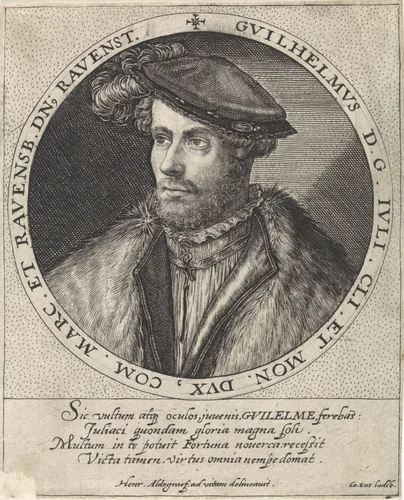 Portret van Willem V by Crispijn van de Passe, print, 1574-1637