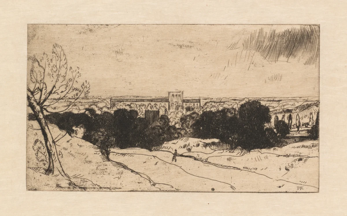 Distant View of Winchester and St. Croix by David Young Cameron, print, 1902
