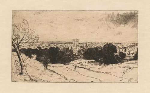 Distant View of Winchester and St. Croix by David Young Cameron, print, 1902
