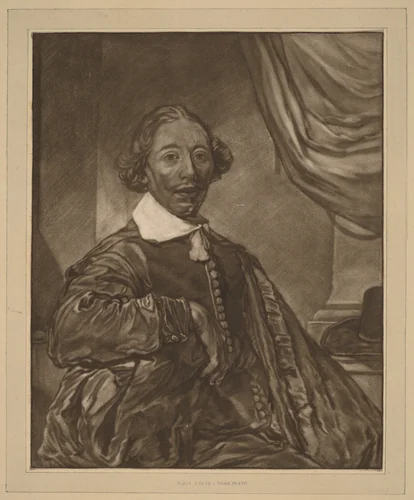 Portrait of a Seated Man by Cornelis Ploos van Amstel, print, 1771