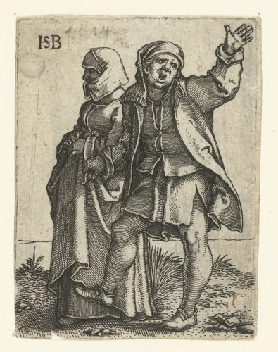 Boerenpaar by Unknown, print, 1510-1550