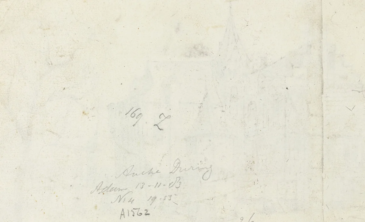 Summiere schets van gebouwen by Jan Abrahamsz. Beerstraten, drawing, 1661