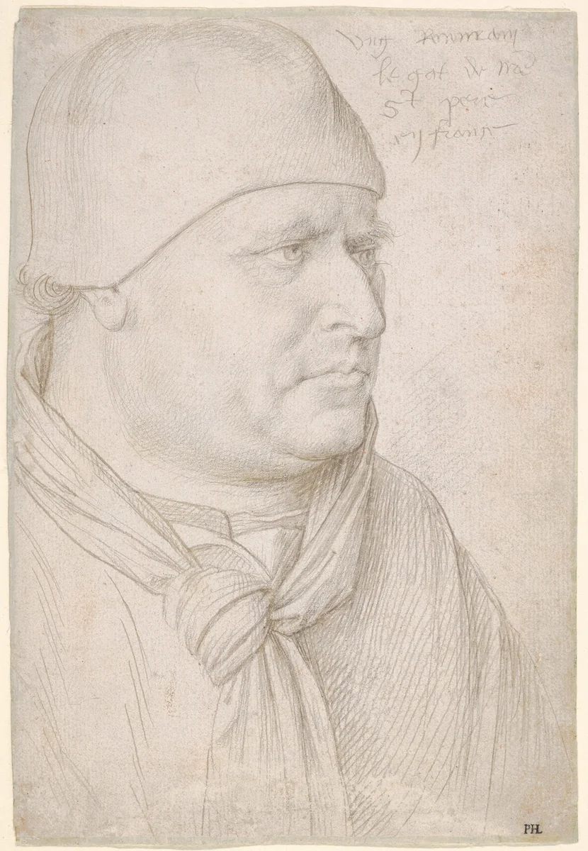 Portrait of Alain de Coëtivy (1407–1474) by Jean Fouquet, drawing, 1446-1460