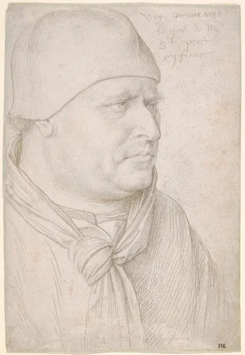Portrait of Alain de Coëtivy (1407–1474) by Jean Fouquet, drawing, 1446-1460