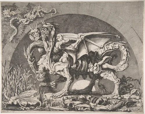 The Chimera (La Chimère de Monsieur Desprez) by Louis Jean Desprez, print, 1777-1784
