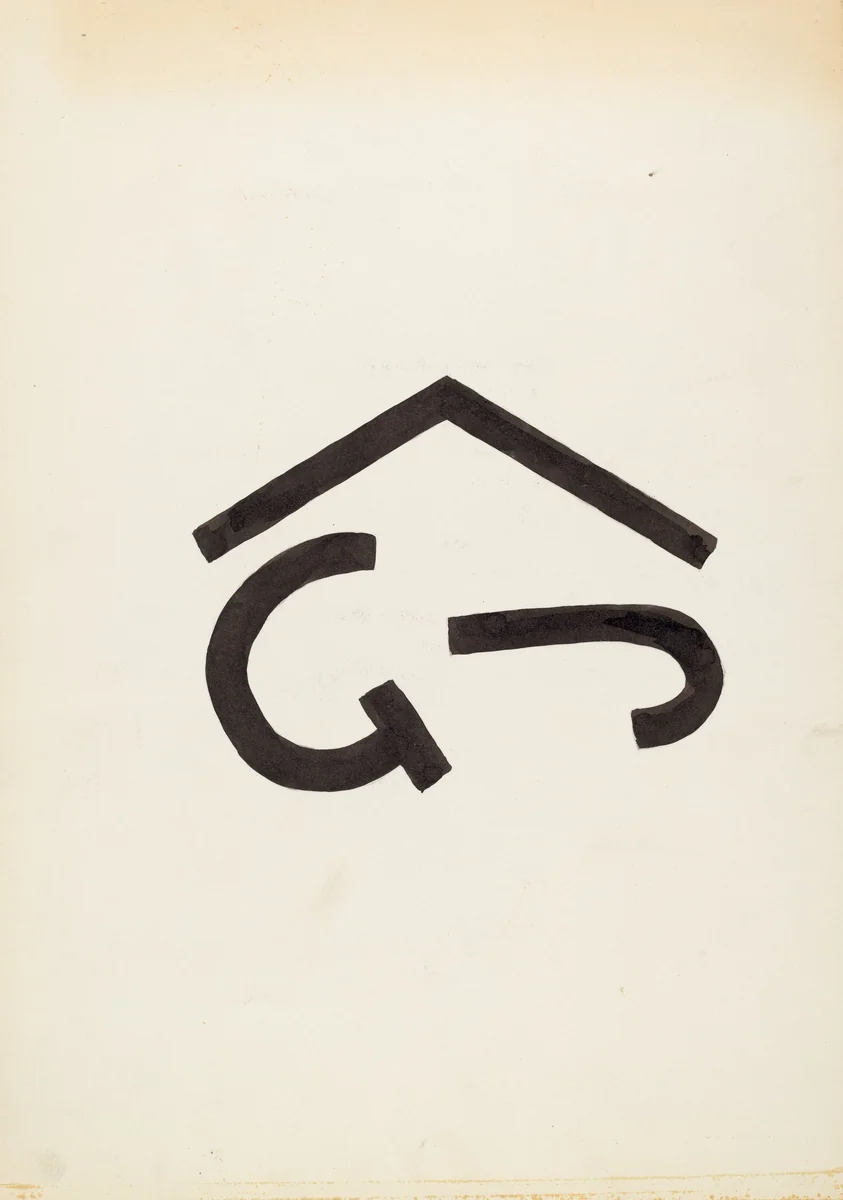 Cattle Brand by J. Henry Marley, index of american design, 1936