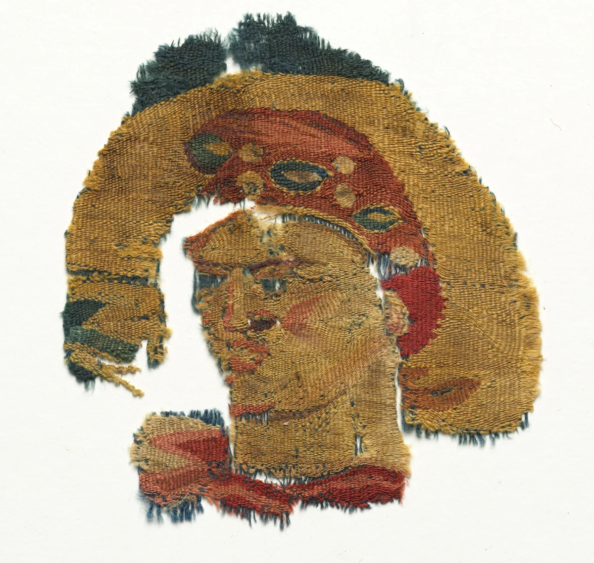 Human Head from a Large Curtain by Unknown, textile, 300-399
