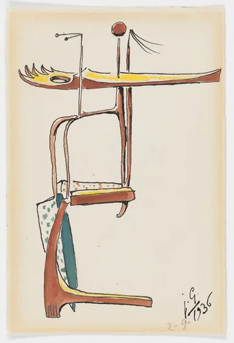 Study for Sculpture by Julio González, drawing, 1936