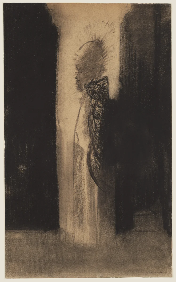 The Apparition by Odilon Redon, drawing, 1895