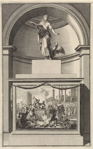 Johannes de evangelist by Jan Luyken, print, 1698
