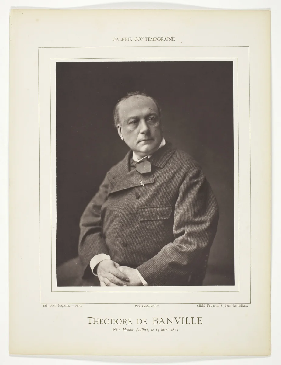 Théodore de Banville by Tourtin Tourtin, photograph, 1871-1878