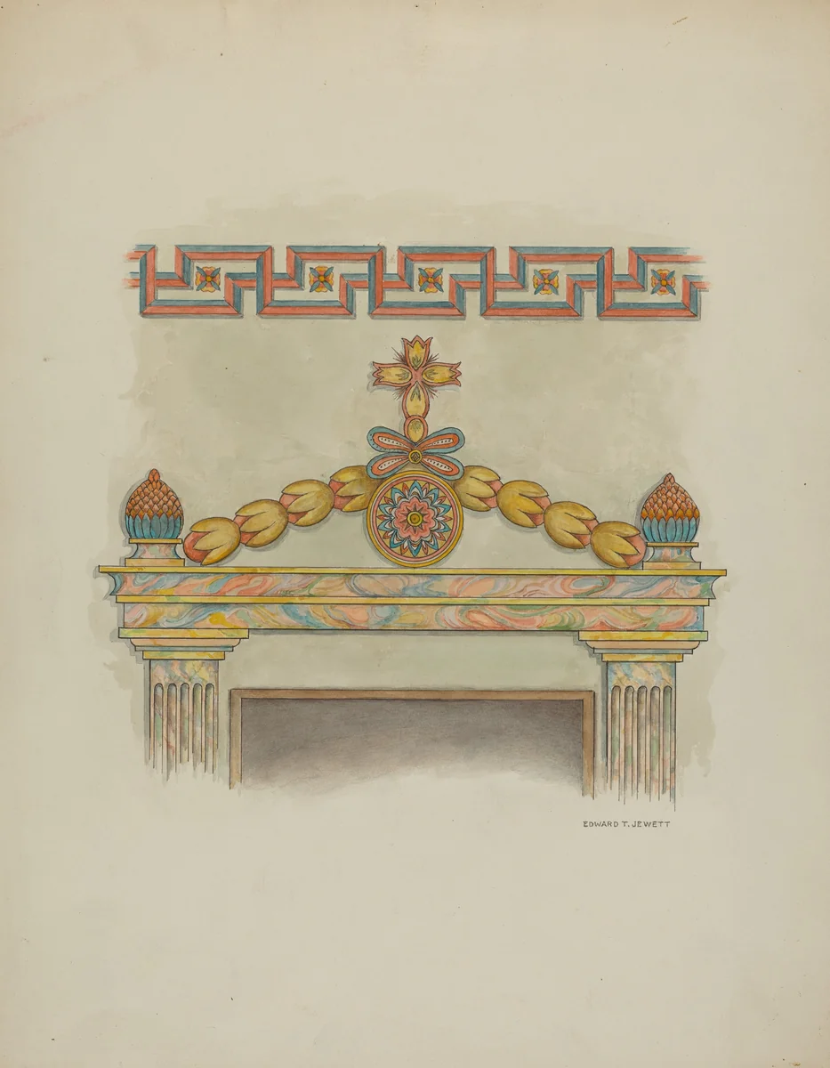 Wall Painting by Edward Jewett, index of american design, 1939