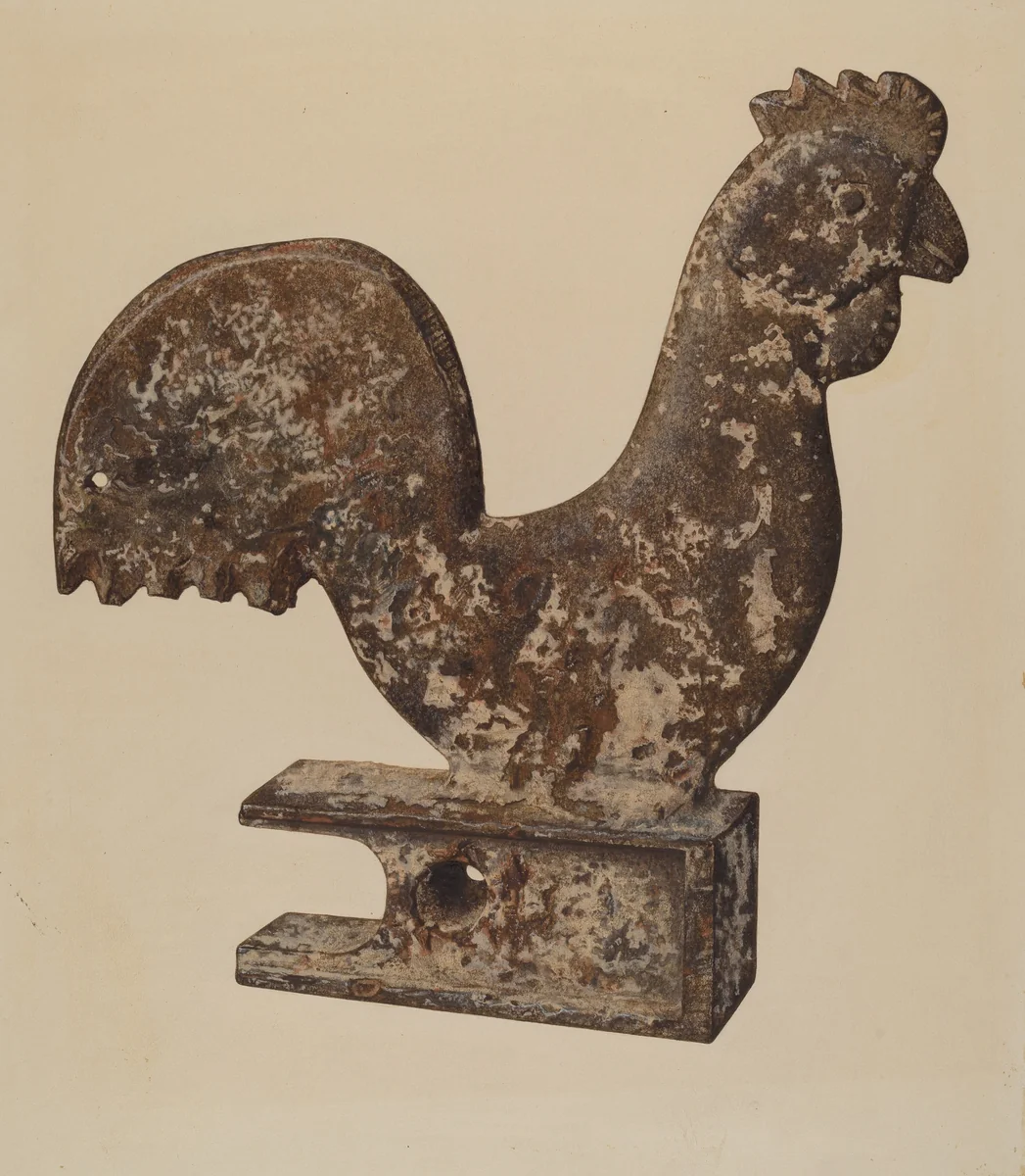 Counterbalance Rooster by Lloyd Charles Lemcke, index of american design, 1938
