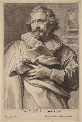 Karel de Mallery by Lucas Emil Vorsterman; Sir Anthony van Dyck, print, 1626-1641