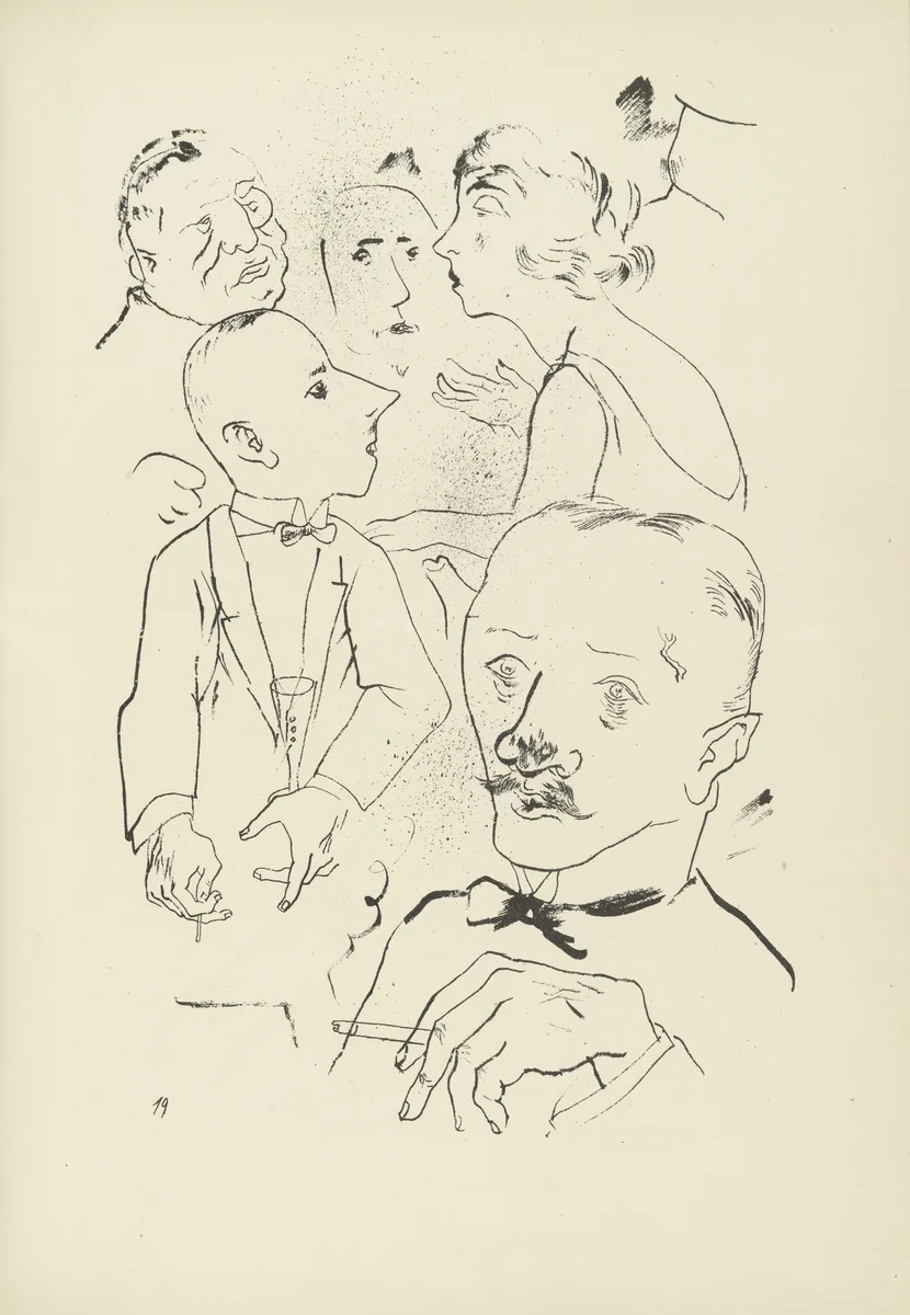 Nachwuchs (plate, folio 24) from Ecce Homo by George Grosz, illustrated book, 1922
