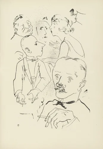 Nachwuchs (plate, folio 24) from Ecce Homo by George Grosz, illustrated book, 1922