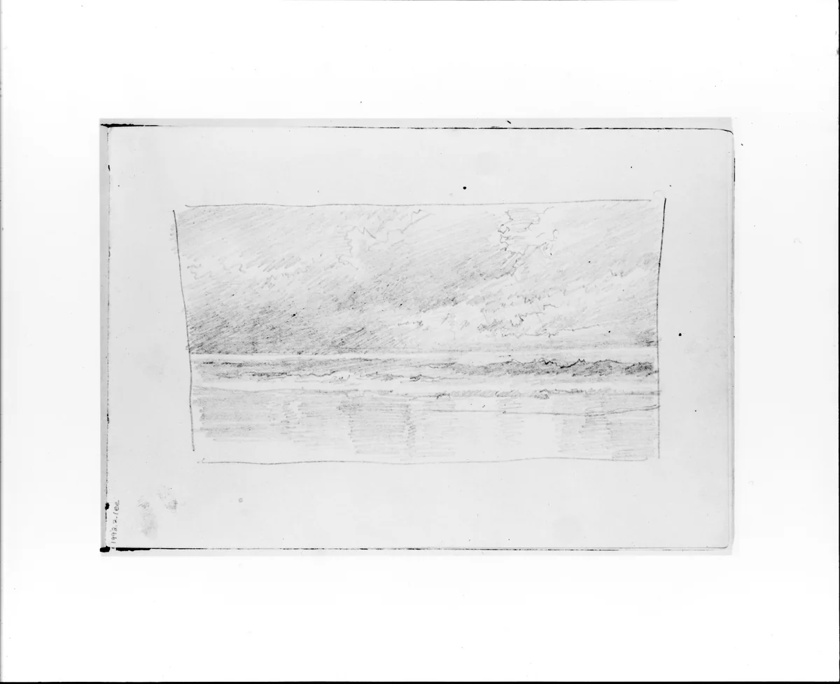 Sea and Sky in a Deluge (from Sketchbook VII) by William Trost Richards, artwork, 1886