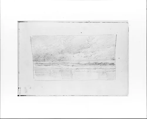 Sea and Sky in a Deluge (from Sketchbook VII) by William Trost Richards, artwork, 1886