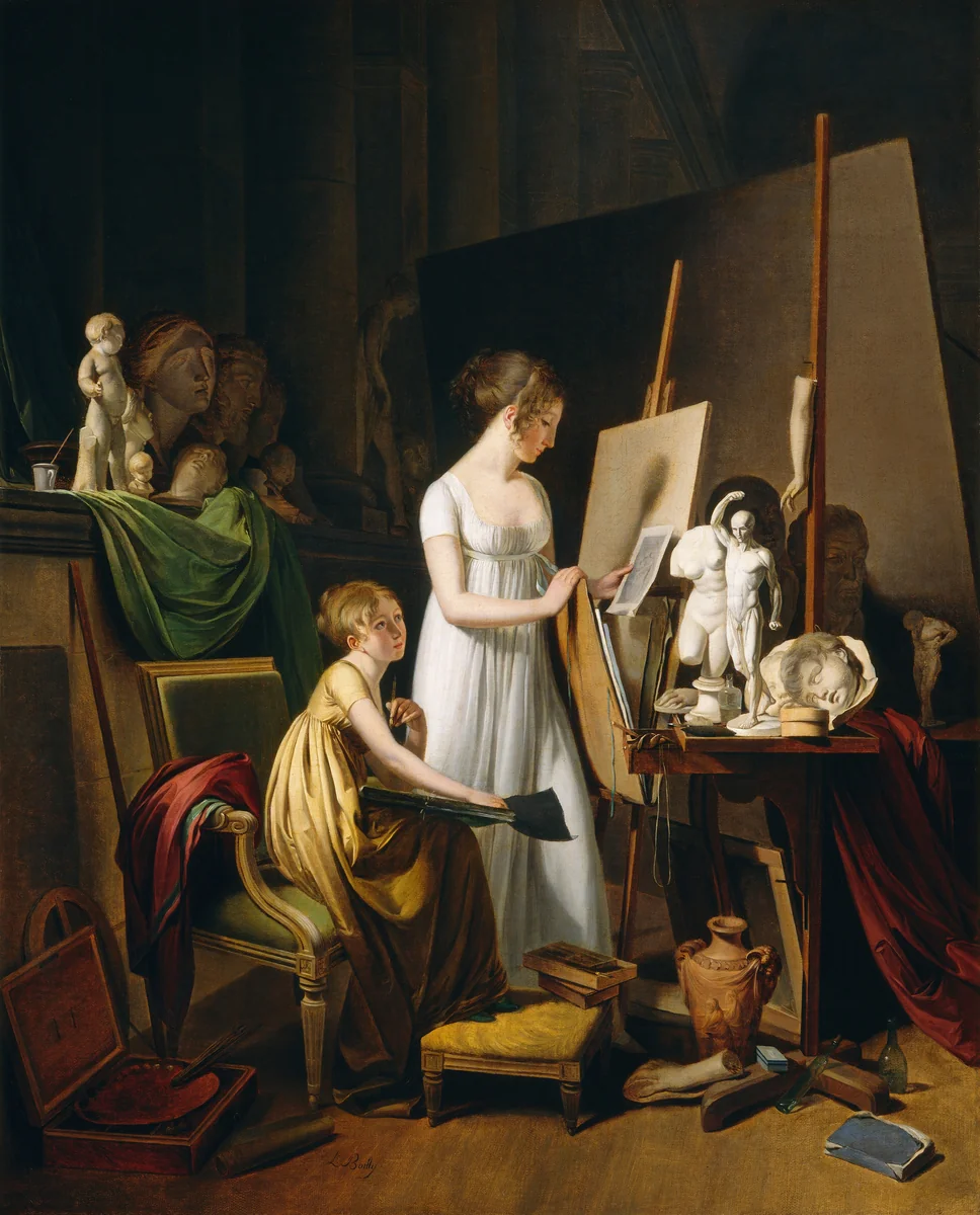 A Painter's Studio by Louis-Léopold Boilly, painting, 1800