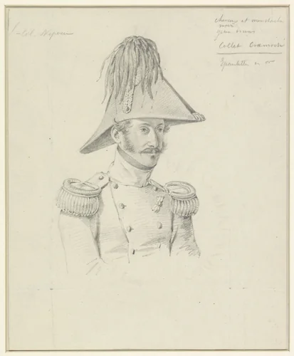 Portret van Luitenant-Kolonel Nepveu by Jacob Joseph Eeckhout, drawing, 1831-1833