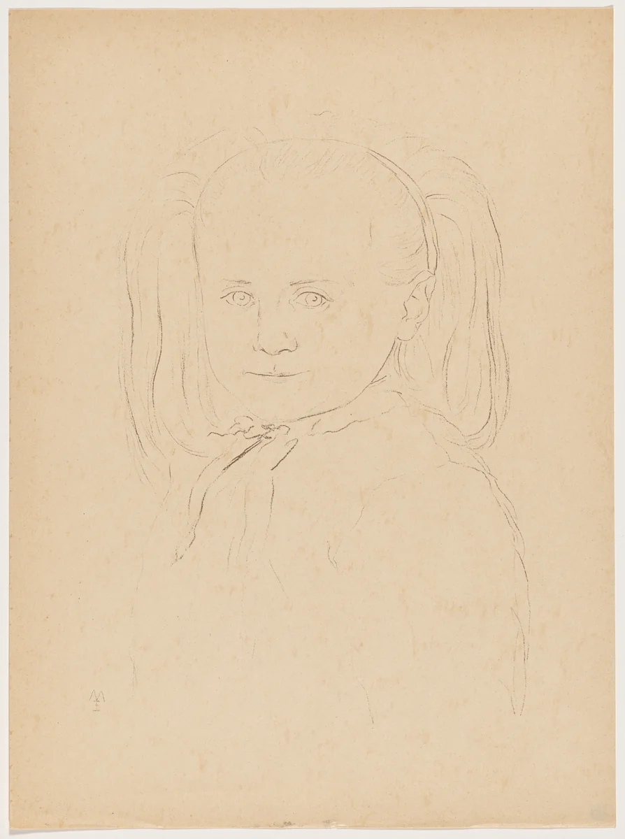 Petite fille by Eugène Martel, print, 1895