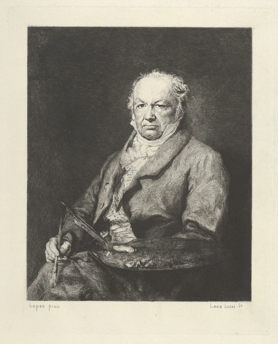 Portrait of Francisco Goya, from "The Portfolio" by Louis Lucas, print, 1879