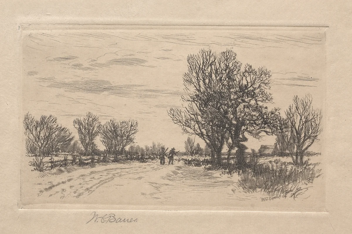 Landscape by William C. Bauer, print, 1900-1999