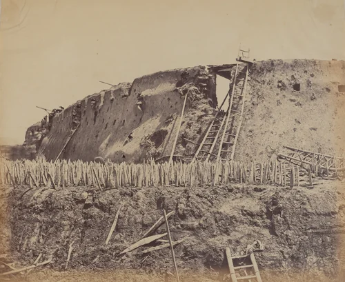 Angle of North Taku Fort at Which the French Entered, August 21, 1860 by Felice Beato, photograph, 1860